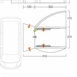 Vango Magra Air VW Drive Away Awning - Grey Drive Away Awnings