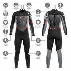 OUTDOOR LIVING Osprey Origin Mens Full Length Wetsuit 5mm - Red