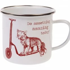 Sass And Belle Enamel Do Something Amazing Today Fox Mug COOKING