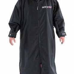 OUTDOOR LIVING Dryrobe Advance Long Sleeve BLACK PINK - RECYCLED