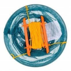 Yello Crab Line Drop Net With Metal Ring And Handles