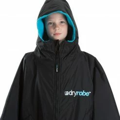 Dryrobe Advance Kids Short Sleeve BLACK BLUE OUTDOOR LIVING