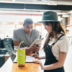 Klean Kanteen Insulated TK Wide With Café Cap 355ml - Brushed Steel