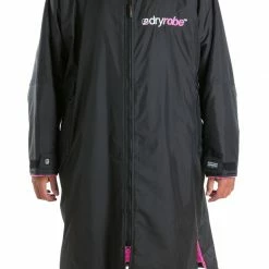 OUTDOOR LIVING Dryrobe Advance Long Sleeve BLACK PINK - RECYCLED
