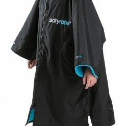 Dryrobe Advance Kids Short Sleeve BLACK BLUE OUTDOOR LIVING