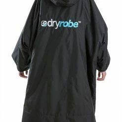 Dryrobe Advance Kids Short Sleeve BLACK BLUE OUTDOOR LIVING