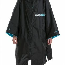 Dryrobe Advance Kids Short Sleeve BLACK BLUE OUTDOOR LIVING