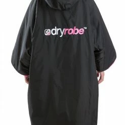 Dryrobe Advance Kids Short Sleeve BLACK PINK OUTDOOR LIVING