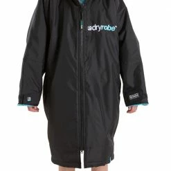 OUTDOOR LIVING Dryrobe Advance Kids Long Sleeve BLACK BLUE - RECYCLED