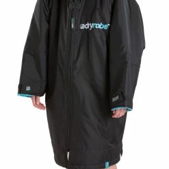 OUTDOOR LIVING Dryrobe Advance Kids Long Sleeve BLACK BLUE - RECYCLED