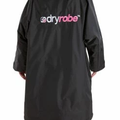OUTDOOR LIVING Dryrobe Advance Kids Long Sleeve BLACK PINK - RECYCLED