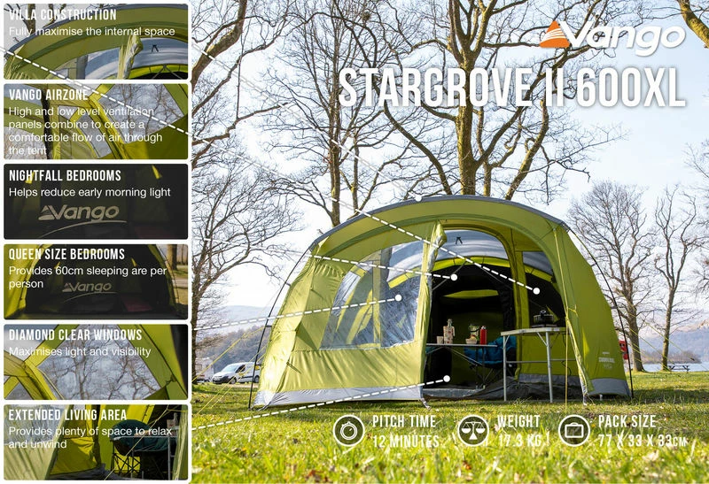 TENTSTENTS Vango Stargrove II 600XL Tent - 2022 Model