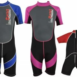 Kandy Toys Nalu Childrens Shorty Wetsuits Red