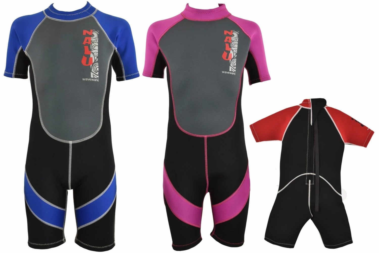 Kandy Toys Nalu Childrens Shorty Wetsuits Red