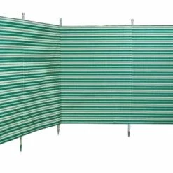 Blue Diamond Traditional 5 Pole Green Stripe Windbreak