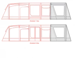 TENTSTENTS Outdoor Revolution Airedale 7SE And 9SE Front Porch Extension