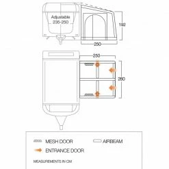 Vango Balletto 260 Air Awning Elements Shield CARAVAN AWNINGS