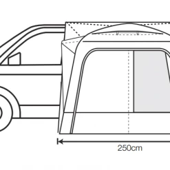 Outdoor Revolution Cayman Midi Air Low Inflatable Drive Away Awning
