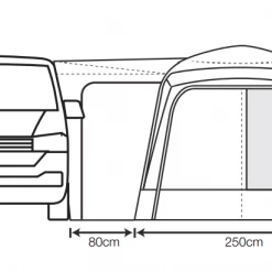 Outdoor Revolution Cayman Midi Air Low Inflatable Drive Away Awning