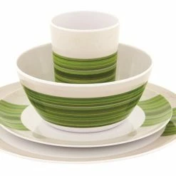 Outwell Blossom Melamine Picnic Set Green 2 Or 4 Person Set