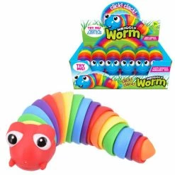 Kandy Toys OUTDOOR LIVING Rainbow Wriggle Noisy WormFidget