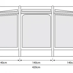 CARAVAN AWNINGS Outdoor Revolution Eclipse Pro 420 Caravan Awning