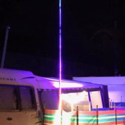 Newquay Camping And Leisure 5M Flag Pole Pre-Set Digital Led Dream Lights Strip
