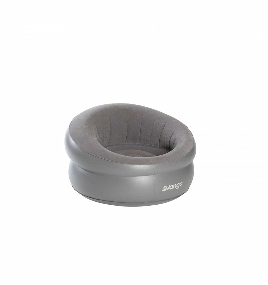 FURNITURE Vango Inflatable Donut Flocked Chair - Grey