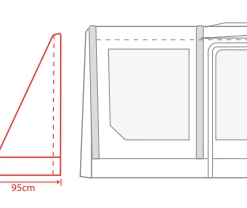 Outdoor Revolution Movelight Porch Door For Movelite T3E AND T4E Drive Away Awnings