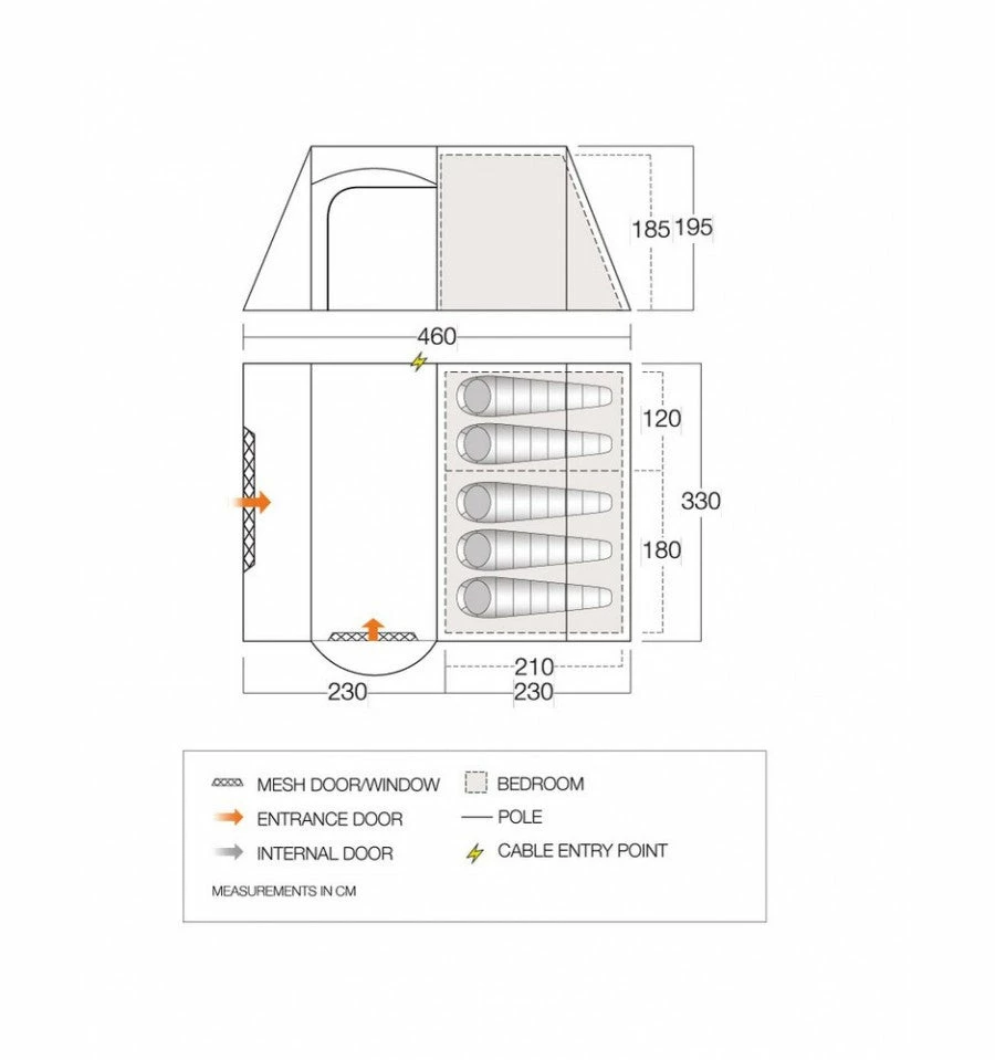 Vango Osiris 500 Poled Tent TENTSTENTS