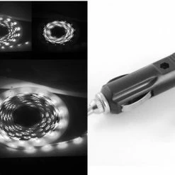 Newquay Camping And Leisure 5M Flag Pole Pre-Set Digital Led Dream Lights Strip