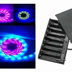 Newquay Camping And Leisure 5M Flag Pole Pre-Set Digital Led Dream Lights Strip