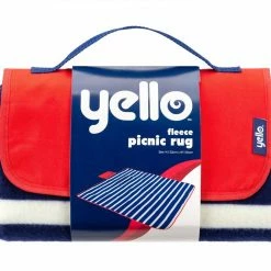 Yello Stripped Fleece Picnic Blanket