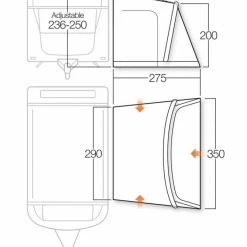 CARAVAN AWNINGS Vango Rapide II 350 Air Awning (2018)