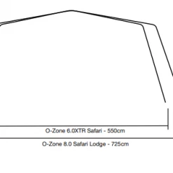 Outdoor Revolution SIDE SUN WING SHADE FOR THE O-ZONE 8.0 SAFARI LODGE