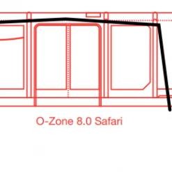 Outdoor Revolution SIDE SUN WING SHADE FOR THE O-ZONE 8.0 SAFARI LODGE
