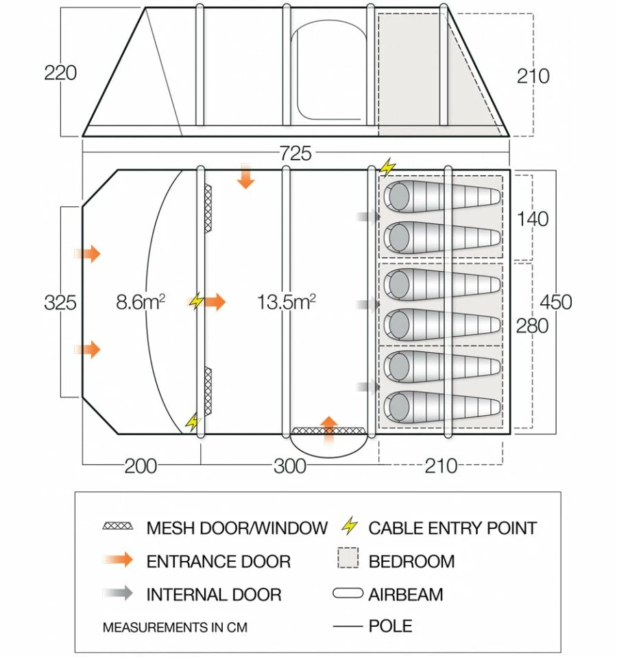 Vango Taiga 600 XL Airbeam Tent Package (2019) TENTSTENTS
