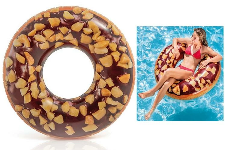 OUTDOOR LIVING Intex Inflatable Giant Donut Chocolate Nut