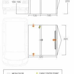 Vango Tolga Air VW Drive Away Awning - Blue Drive Away Awnings