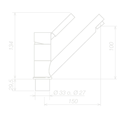 CARAVAN & MOTORHOME Reich Single Level Mixer Tap Trend E D33 Chrome