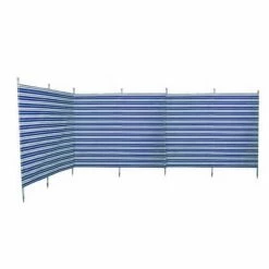 CAMPING ACCESSORIES Blue Diamond Traditional 5 Pole Navy Stripe Windbreak