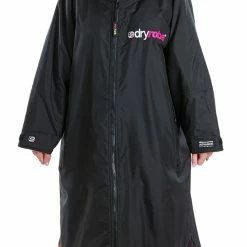 OUTDOOR LIVING Dryrobe Advance Long Sleeve BLACK PINK - RECYCLED
