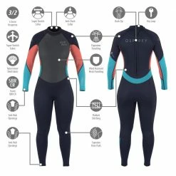 Osprey Zero 3mm Womens Full Length Wetsuit - Coral OUTDOOR LIVING